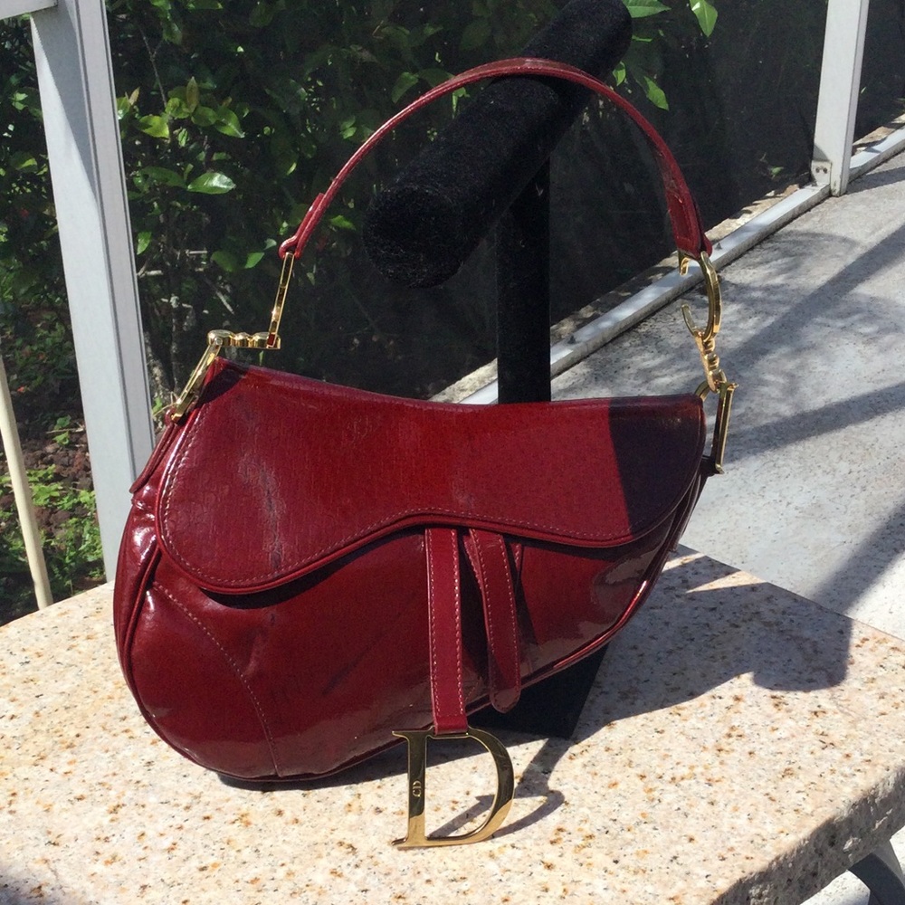 Christian Dior Red Saddle bag.